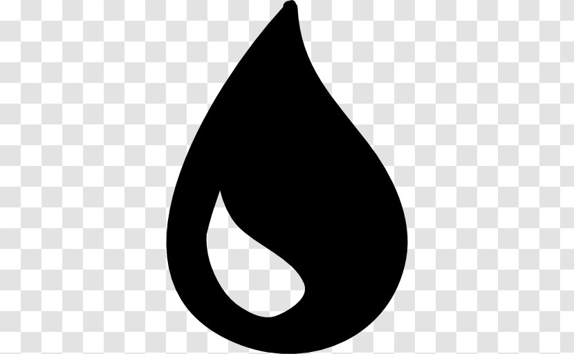 Water Drop - Black - Crescent Transparent PNG