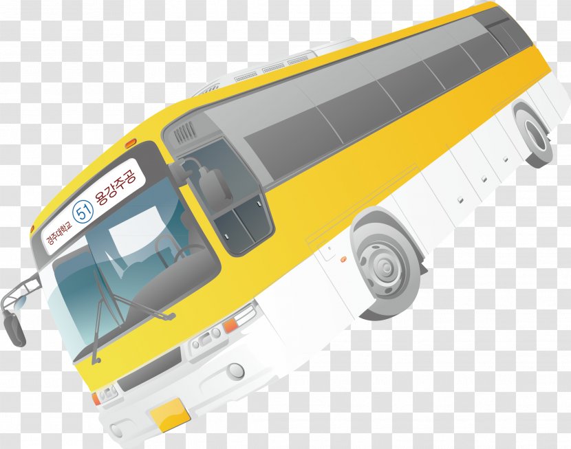 Bus Drawing - Vecteur - The Shuttle Is Beautifully Decorated And Patterned Transparent PNG
