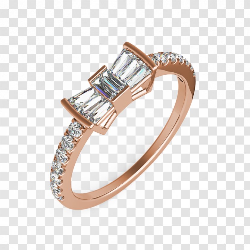Earring Diamond Białe Złoto Gold - Ring Transparent PNG