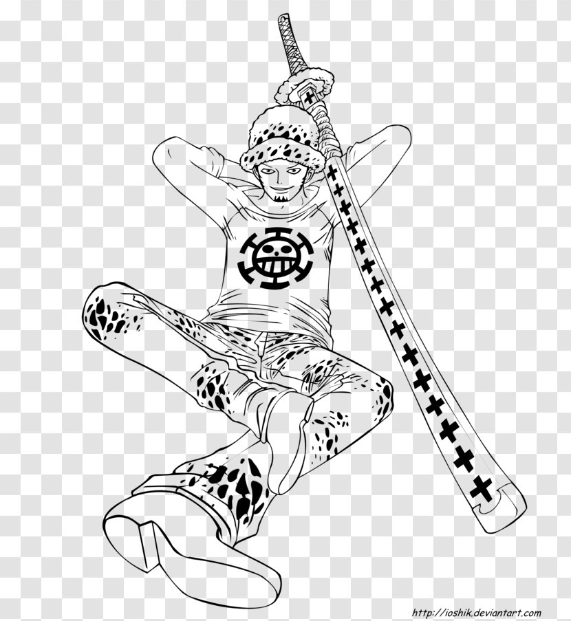 Trafalgar D. Water Law Portgas Ace Roronoa Zoro Monkey Luffy Line Art - Mammal - Koshiro Transparent PNG