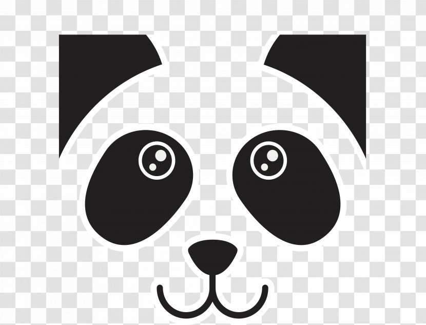 Giant Panda Red Black And White Wallpaper - Poster Transparent PNG