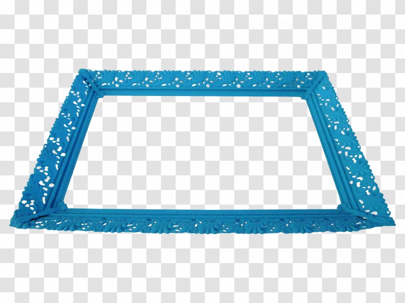 Blue Tray Rectangle Filigree Plate - Willow Pattern Transparent PNG