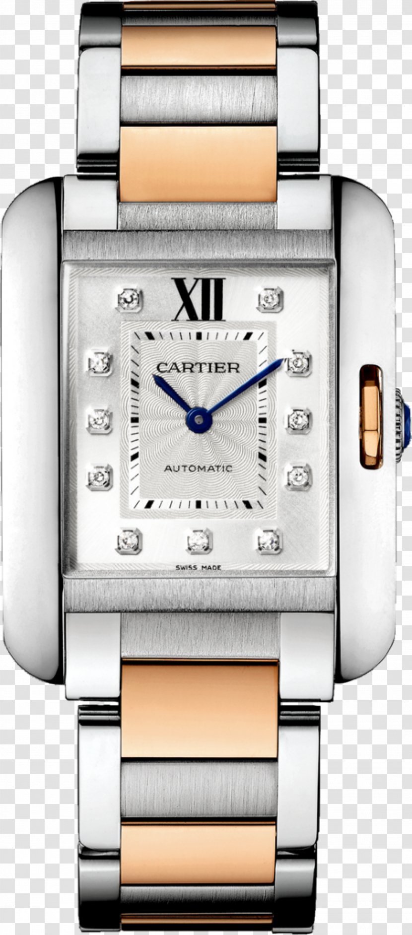 Cartier Tank Anglaise Watch Gold - Steel Transparent PNG