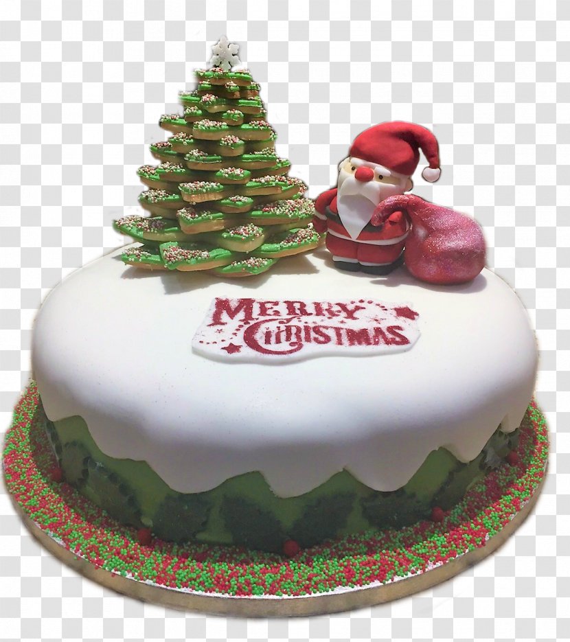 Marzipan Santa Claus Cake Decorating Torte Christmas Tree - Cakes Transparent PNG