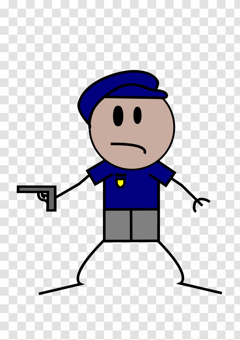 Police Officer Stick Figure Clip Art - Van - Policeman Transparent PNG