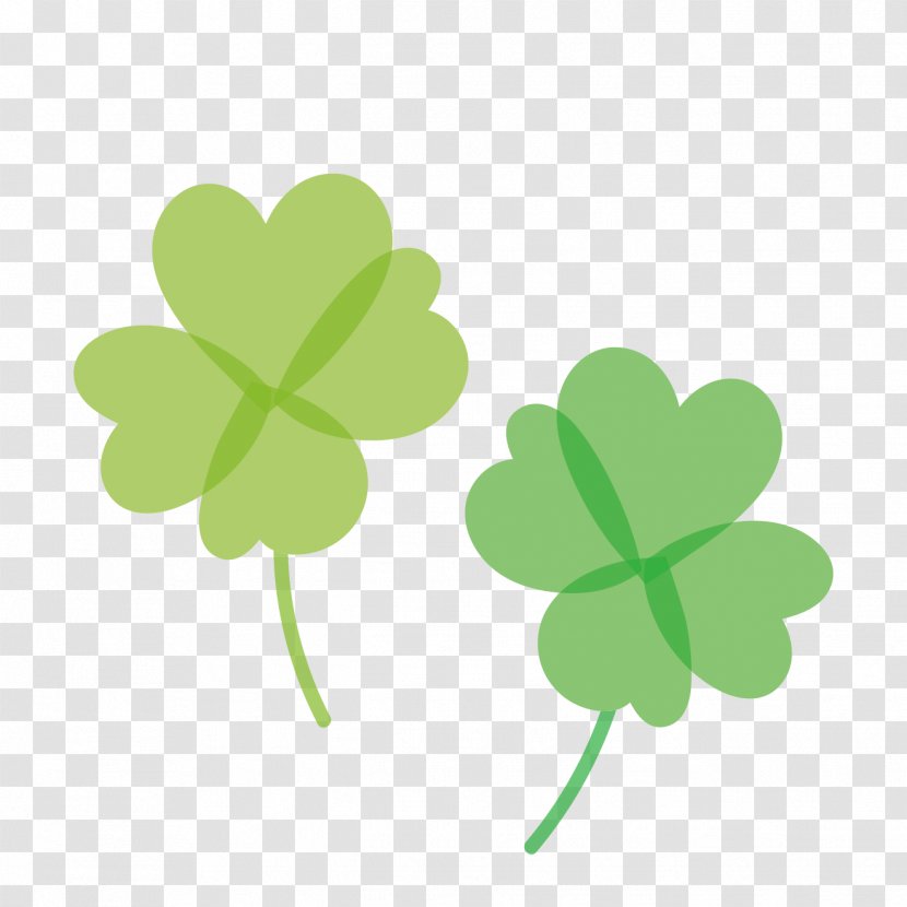 Four-leaf Clover Symbol - Plant Stem - 4 Leaf Transparent PNG