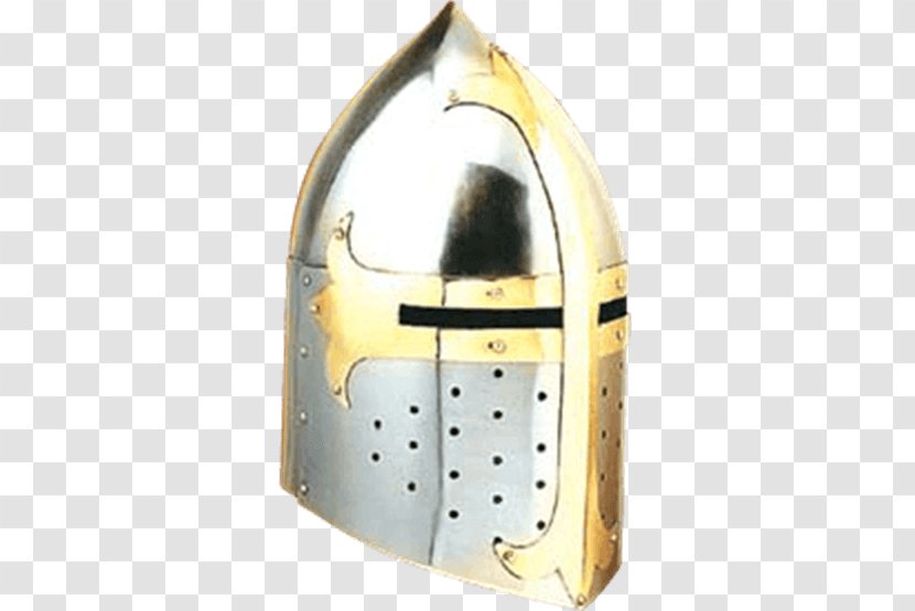 Helmet Crusades Great Helm Middle Ages Sugarloaf - Bascinet Transparent PNG