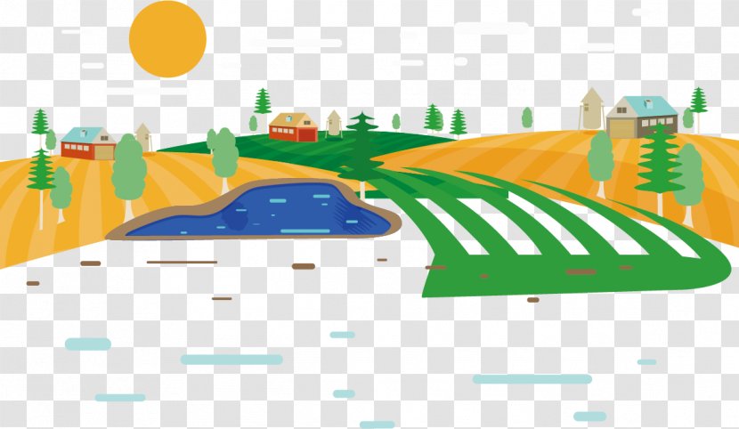 Landscape Fukei - Diagram - Wheat Field Vector Material Transparent PNG