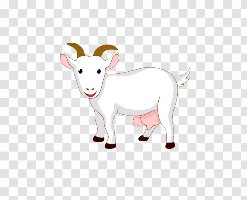 Goat Sheep Cattle Milk Clip Art - Pleasant And Big Wolf - White Transparent PNG