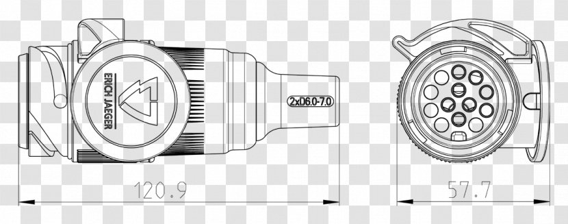 Door Handle White - Drawing - Technical Transparent PNG