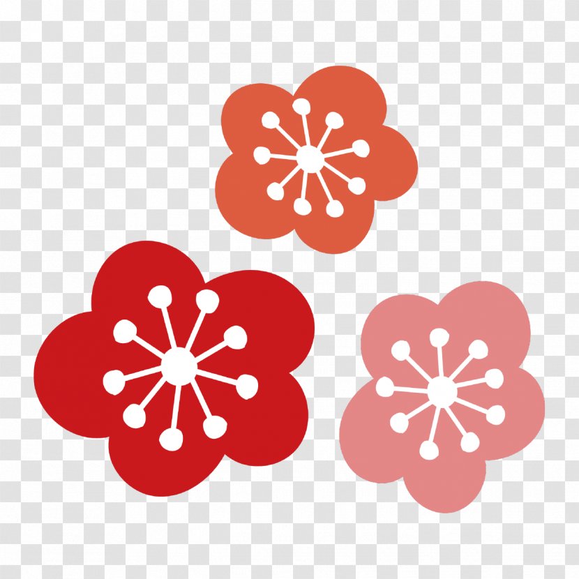 Illustration Japanese New Year Flower Floral Design Clip Art - Cut Flowers Transparent PNG