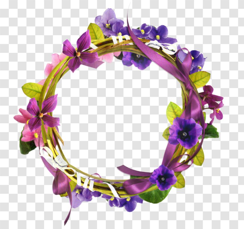 Purple Flower Wreath - Lavender - Iris Crown Transparent PNG