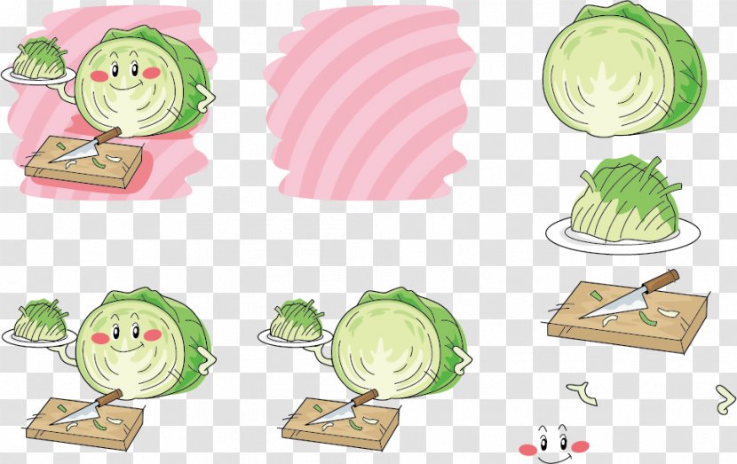 Vegetable Cabbage Q-version Illustration - Paper - Expression Vector Transparent PNG