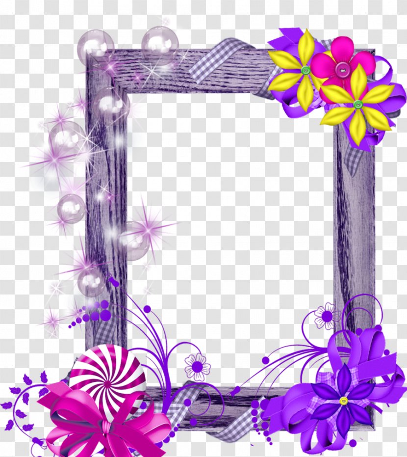 Picture Frames Clip Art - Flora - Purple Transparent PNG