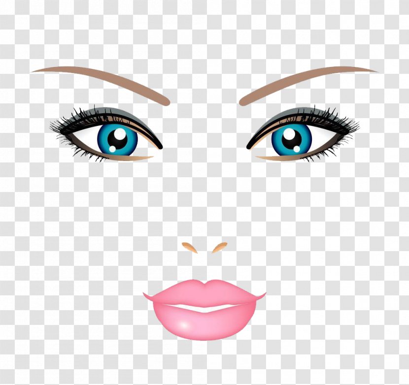 Face Stock Illustration - Heart - Hand-painted Makeup Beauty Creative Transparent PNG