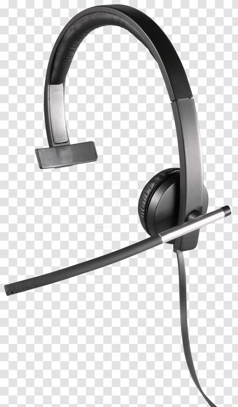 Logitech H650e Noise-cancelling Headphones Microphone - Wearing A Headset Transparent PNG