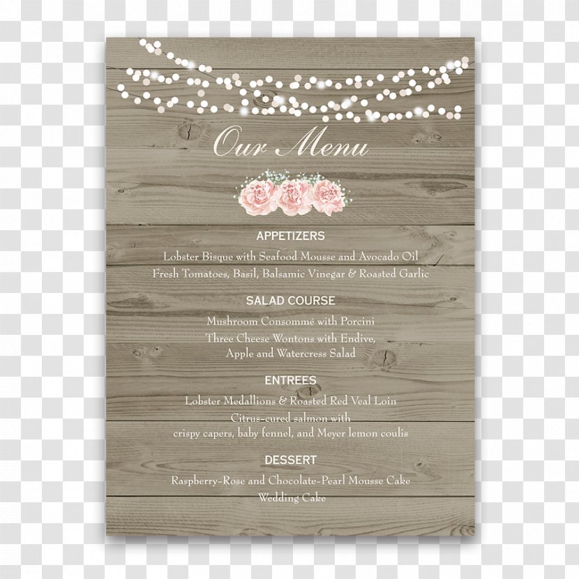 Wedding Invitation Bridal Shower Engagement Party Reception - Rsvp - Blush Floral Transparent PNG