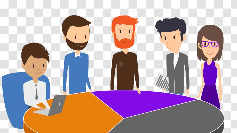 Group Of People Background - Animation - Businessperson Collaboration Transparent PNG