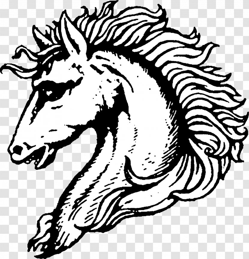 Horse Head Mask Coat Of Arms Jousting Equestrian - Unicorn Transparent PNG