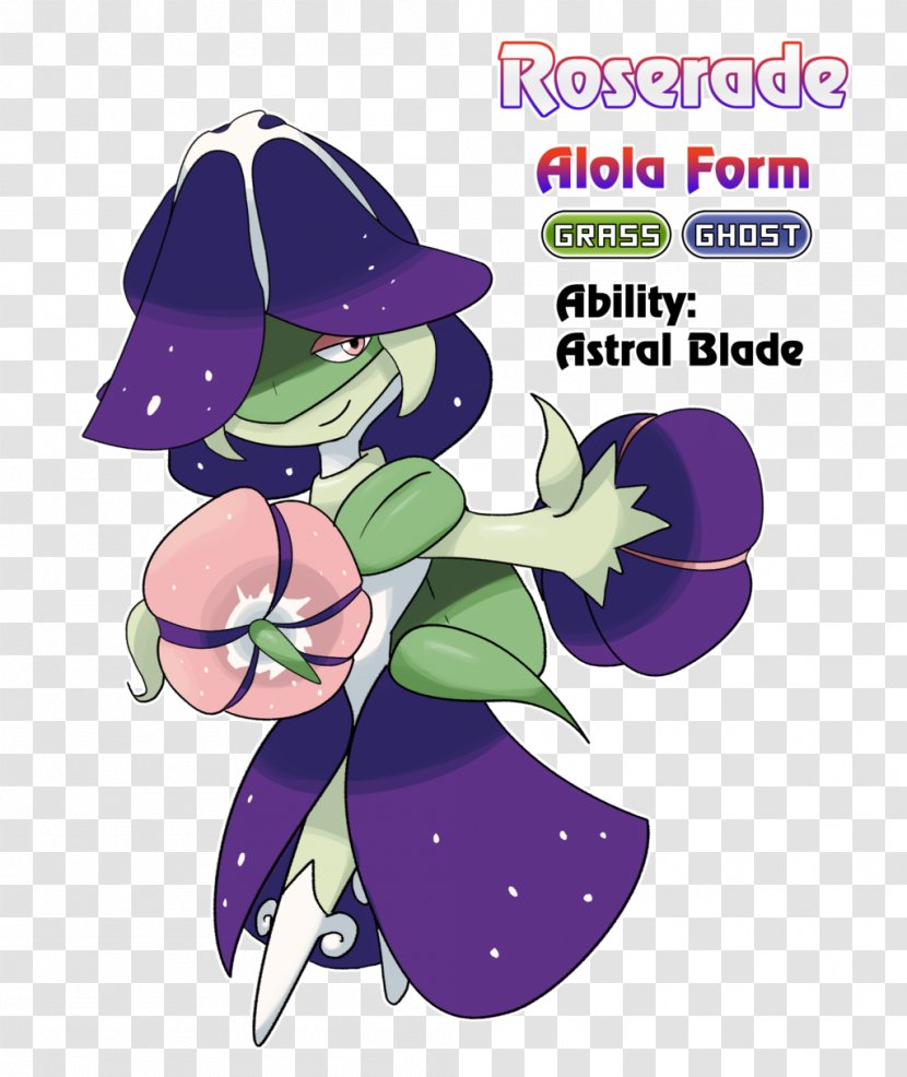 Pokémon Sun And Moon X Y Alola Trading Card Game - Plant - Roserade Transparent PNG