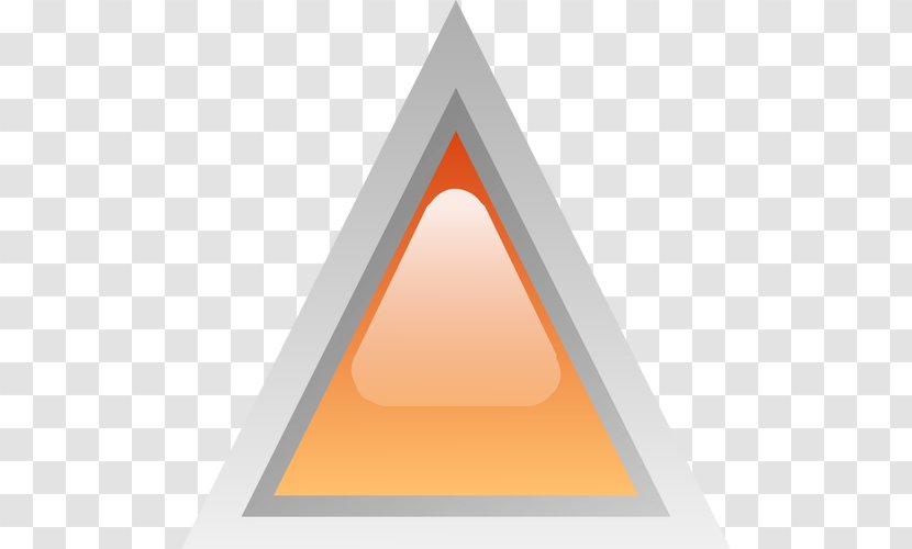 Triangle Clip Art - Orange Transparent PNG