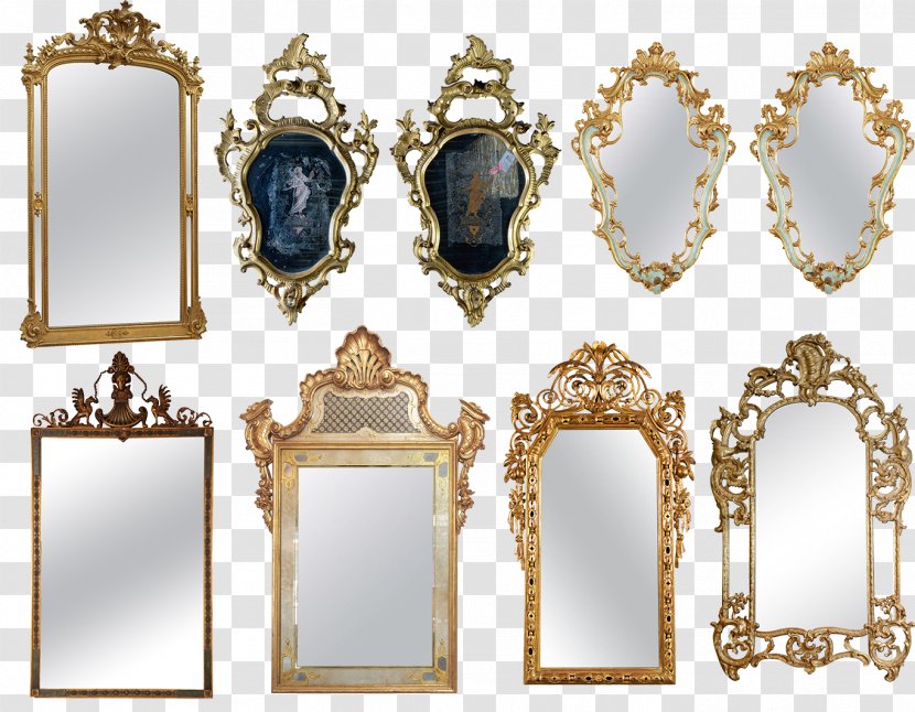 Picture Frame Metal Mirror - European Transparent PNG