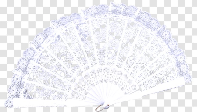 Hand Fan Lace Lavender - White Transparent PNG