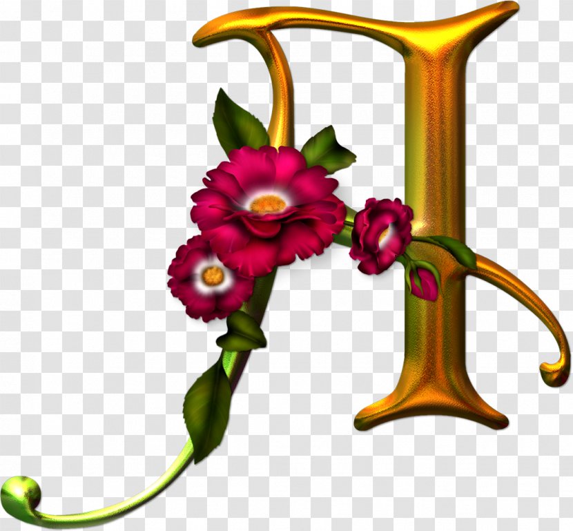 Letter Alphabet Flower Decoupage - L Transparent PNG
