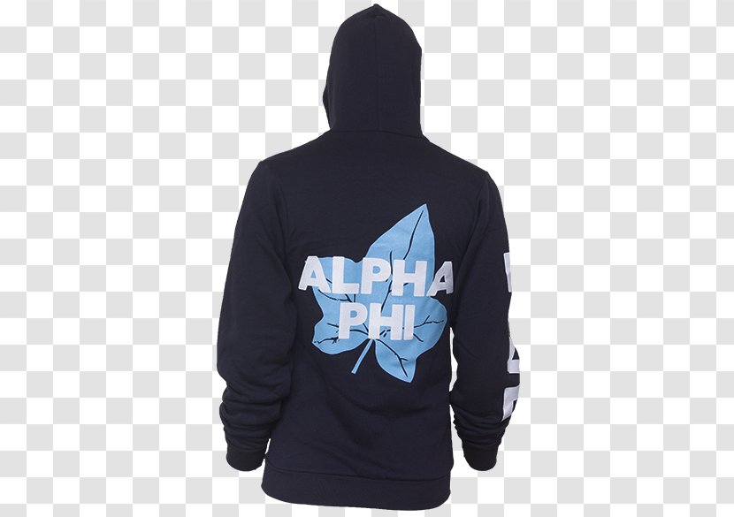 Hoodie T-shirt Bluza Jacket - Tshirt - Alpha Phi Transparent PNG