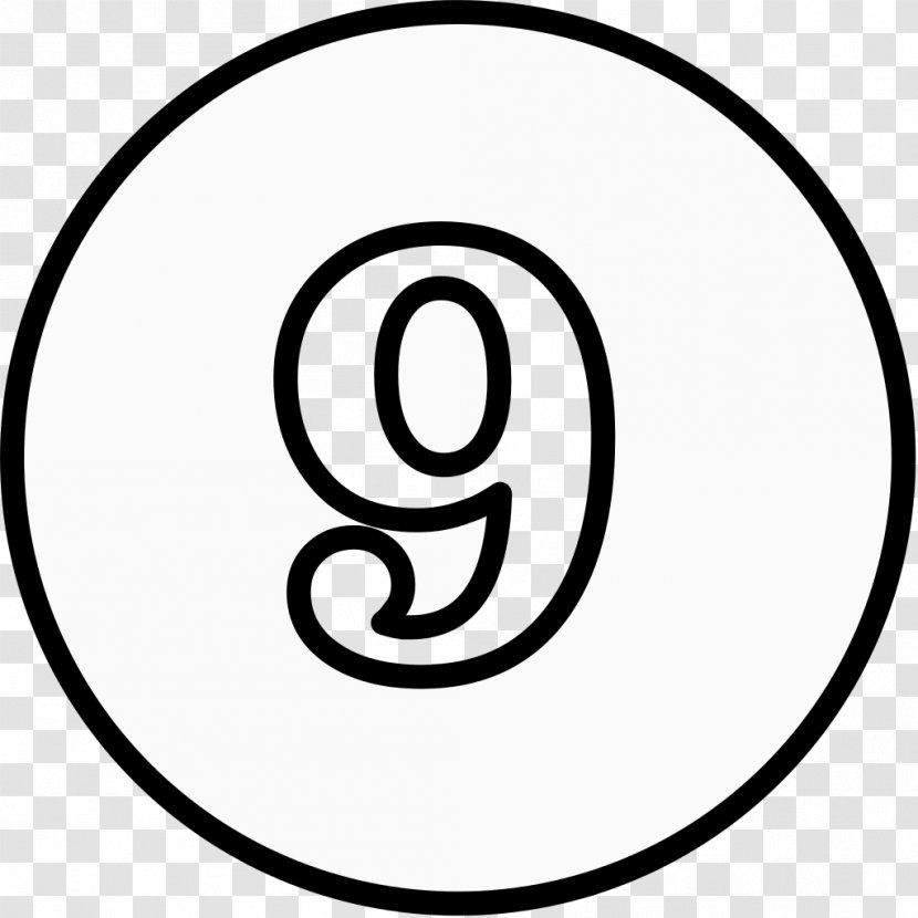 White Circle Brand Number Clip Art - Monochrome Photography Transparent PNG