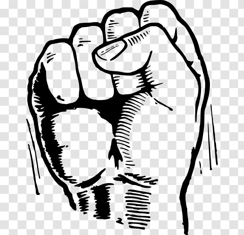 Raised Fist Drawing Clip Art - Watercolor Transparent PNG