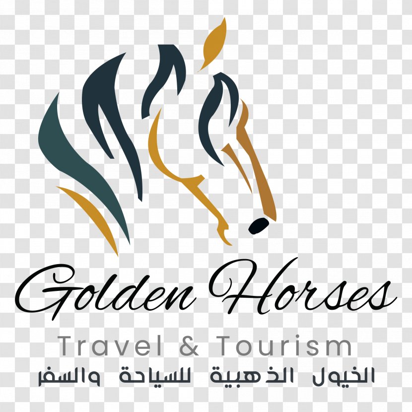 Logo Graphic Design Font Calligraphy Brand - Golden Horse Transparent PNG