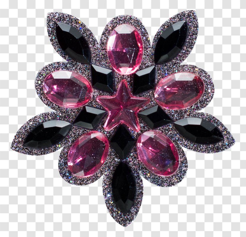Brooch Pink M Gemstone Transparent PNG