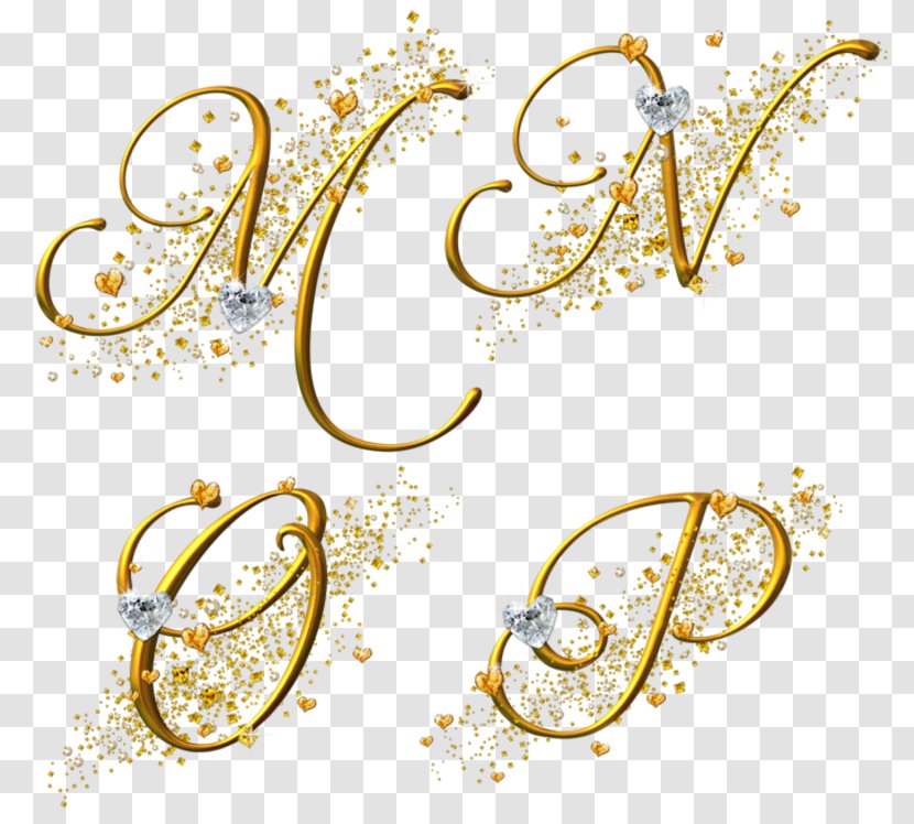 Letter Alphabet M Font - Yellow - Jewellery Transparent PNG