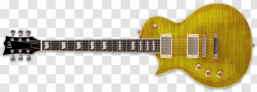 ESP LTD EC-1000 EC-256FM Electric Guitar - Lefthanded - Lemon Drop Transparent PNG