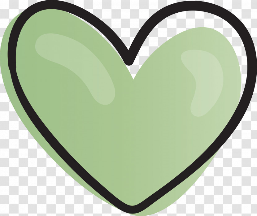 Green Heart M-095 Transparent PNG