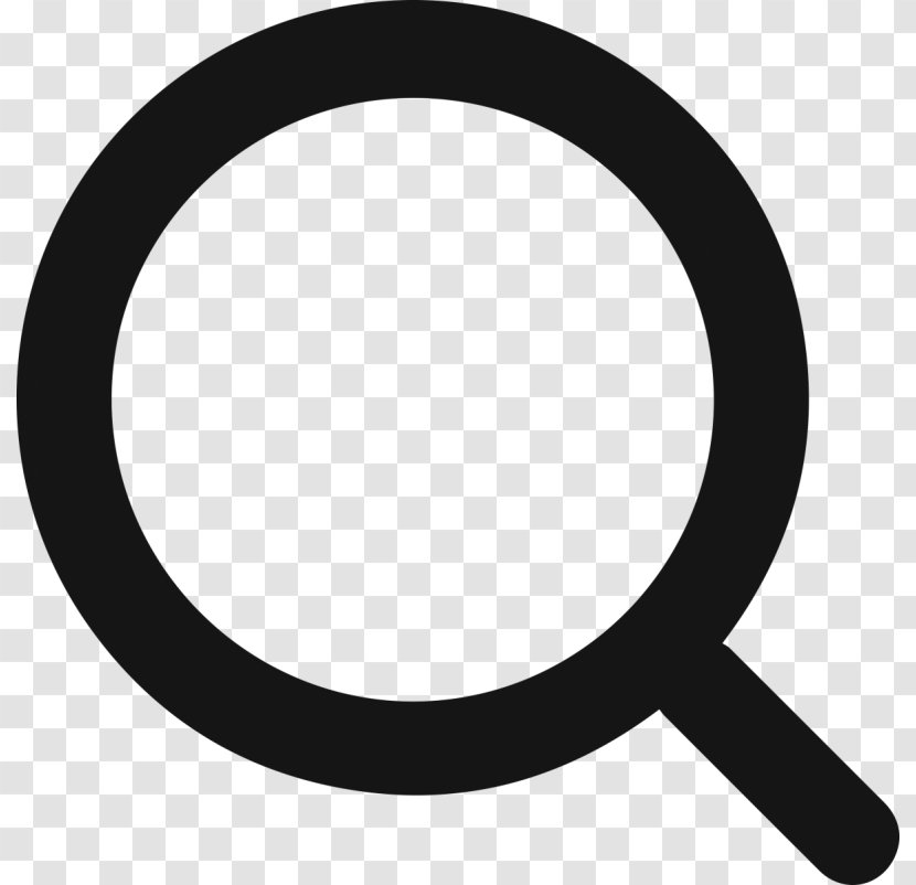 Magnifying Glass Clip Art - Black And White Transparent PNG