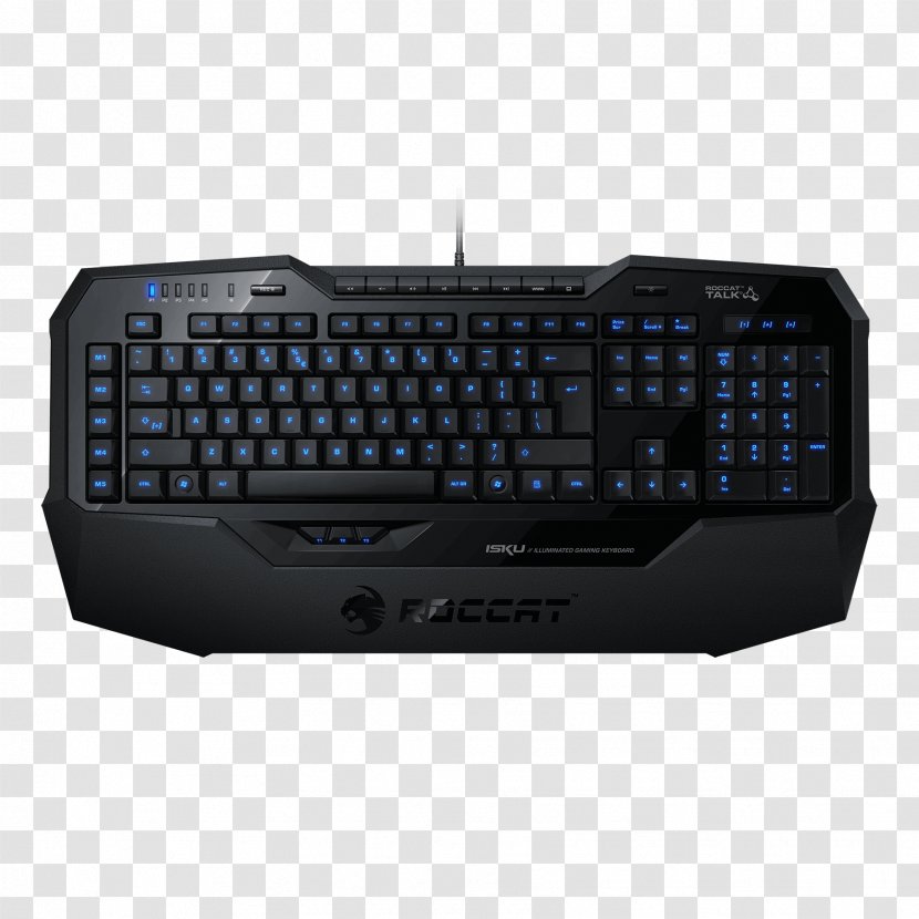 Computer Keyboard Roccat Isku FX Gaming Keypad - Space Bar - Mouse Transparent PNG