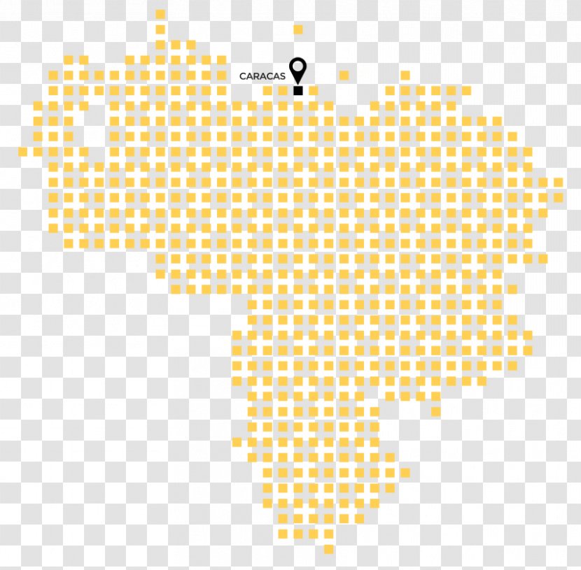World Map Dot Distribution - Yellow Transparent PNG
