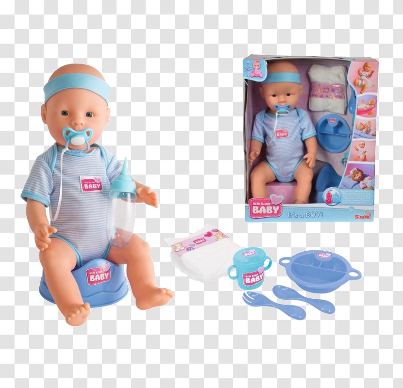 Doll Infant Boy Simba New Born Baby Verzorgingsset J Toy - Reborn - Babies Transparent PNG