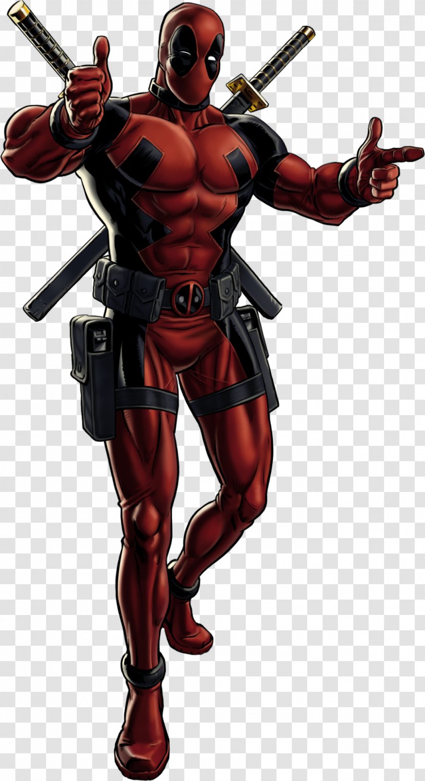 Deadpool Marvel: Avengers Alliance Spider-Man Wolverine Iron Man - Muscle Transparent PNG