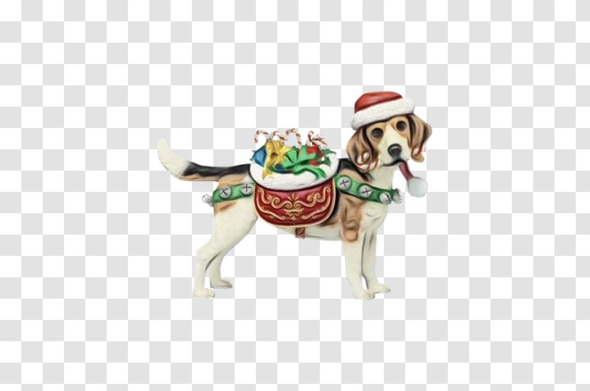 Watercolor Christmas - Coonhound Hound Transparent PNG