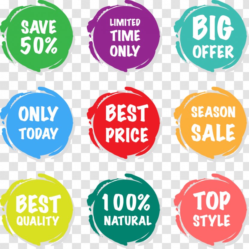 Sales Sticker Price Tag - Point - Vector Seasonal Sale Cards Transparent PNG