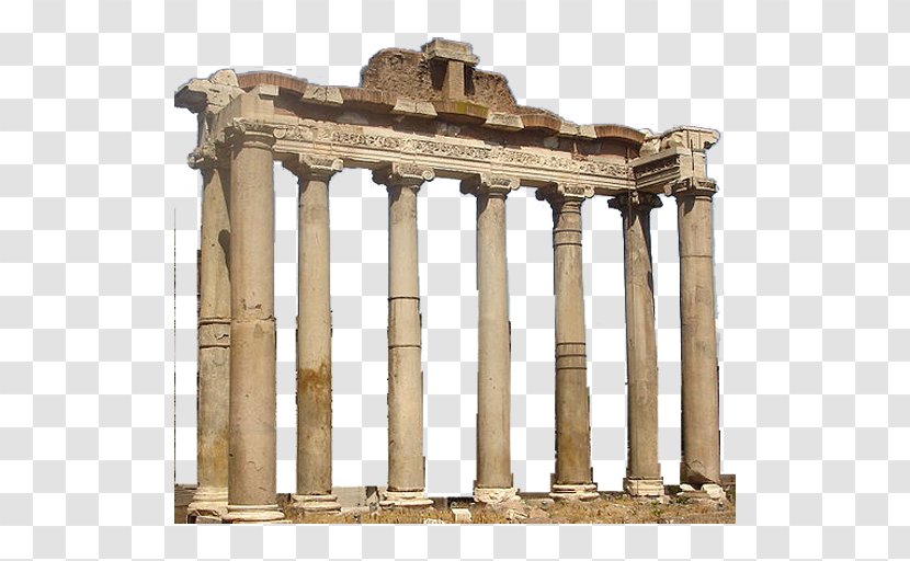 Roman Temple Forum Arch Of Septimius Severus Saturn Campitelli - Historic Site - Capitoline Hill Transparent PNG