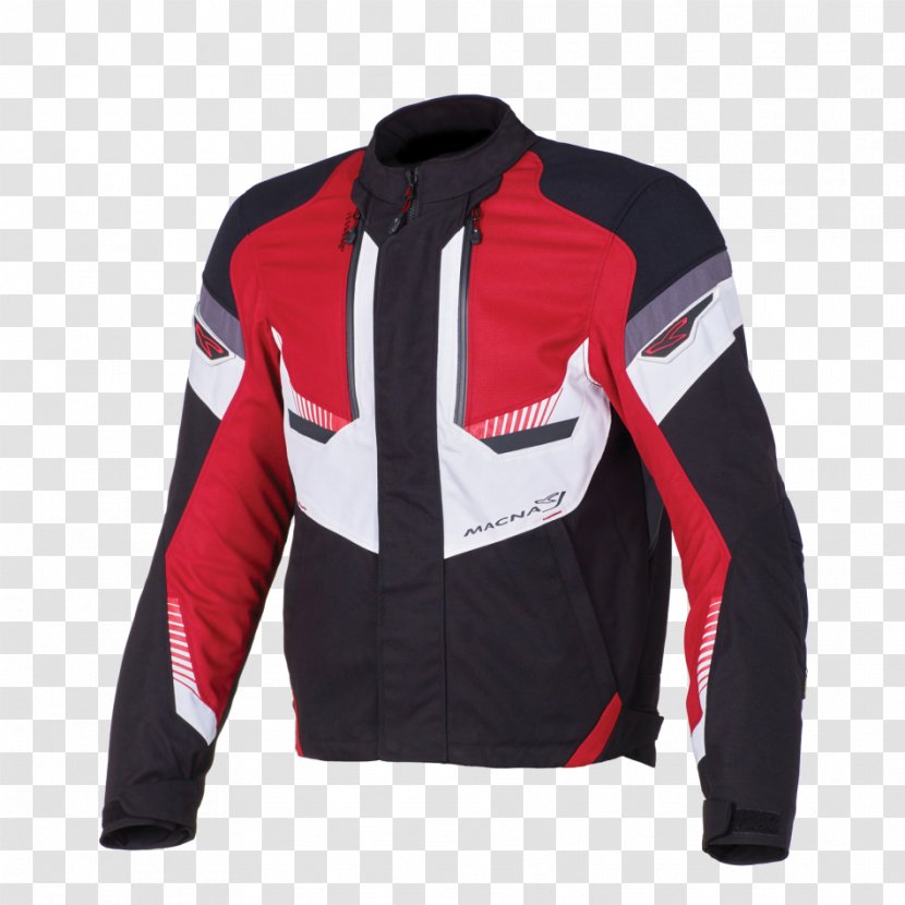 Flight Jacket White Red Motorcycle - Textile Transparent PNG