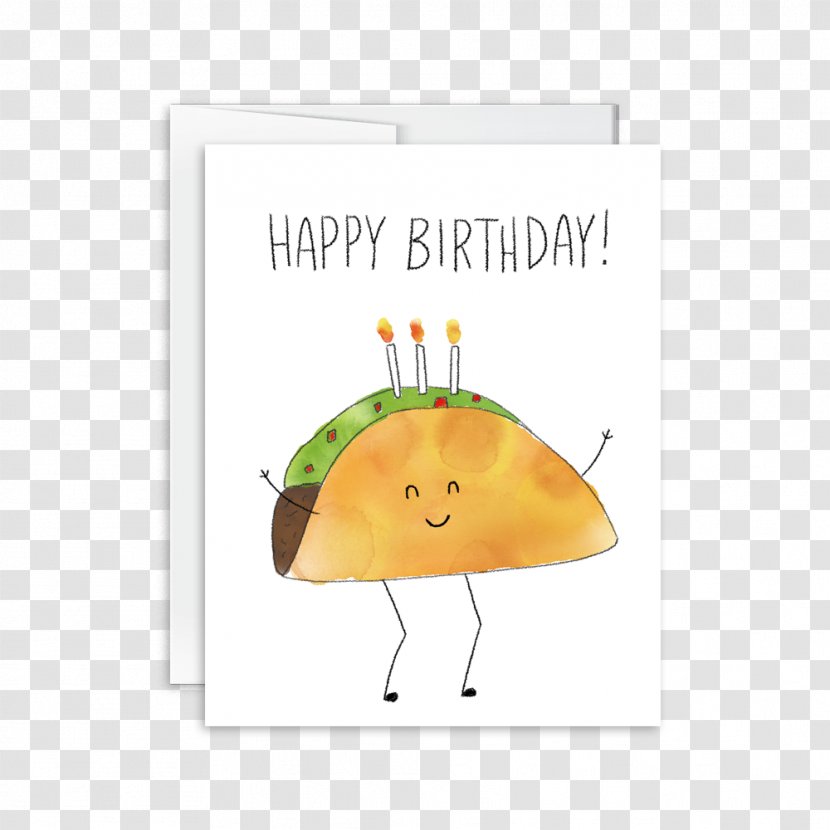 Taco Birthday Cake Greeting & Note Cards Wedding Invitation Mexican Cuisine - Yellow Transparent PNG