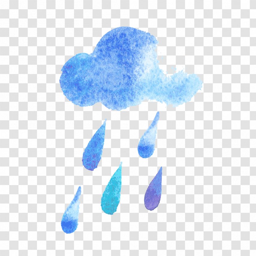 Cloud Cartoon - Weather Forecasting - Clouds And Raindrops Transparent PNG