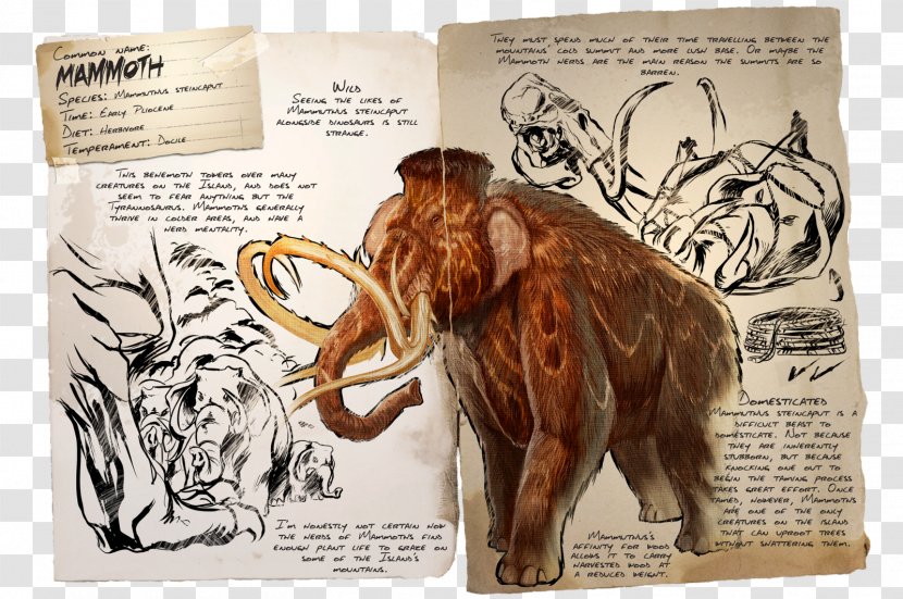 ARK: Survival Evolved Woolly Mammoth Phiomia Mammal Dinosaur - Elephants And Mammoths Transparent PNG