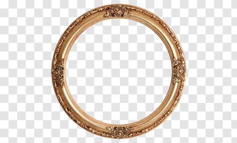 Picture Frames Gold Leaf Mirror Circle Transparent PNG