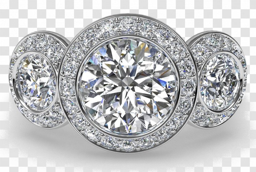 Bezel Engagement Ring Wedding Jewellery - Synthetic Diamond Transparent PNG